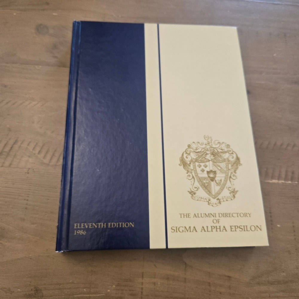 Sigma Alpha Epsilon Alumni Directory 1986 130th Anniversary‎ Hardcover Book